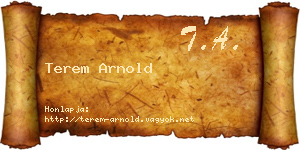 Terem Arnold névjegykártya